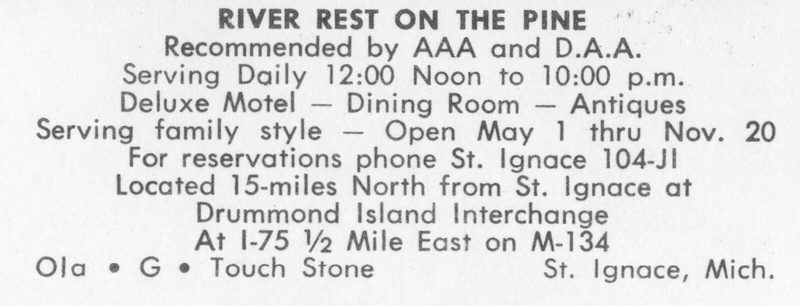 River Rest on the Pine - Vintage Postcard